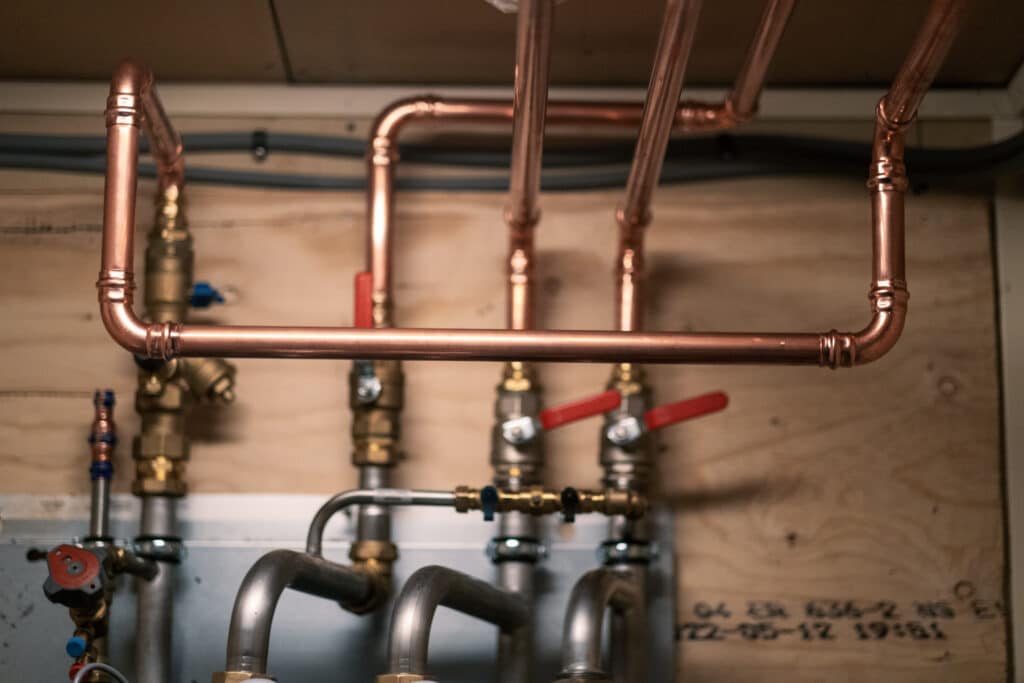 VVS-installation i källare utfört utav Johanssons Rör